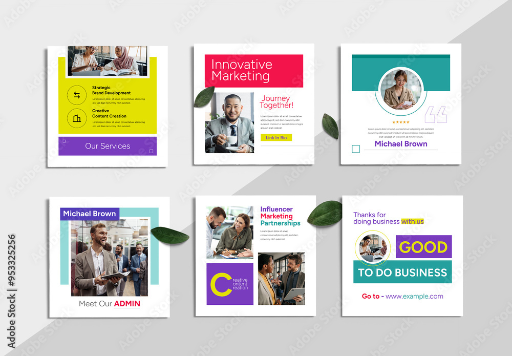 Business Social Media Posts Stock Template | Adobe Stock