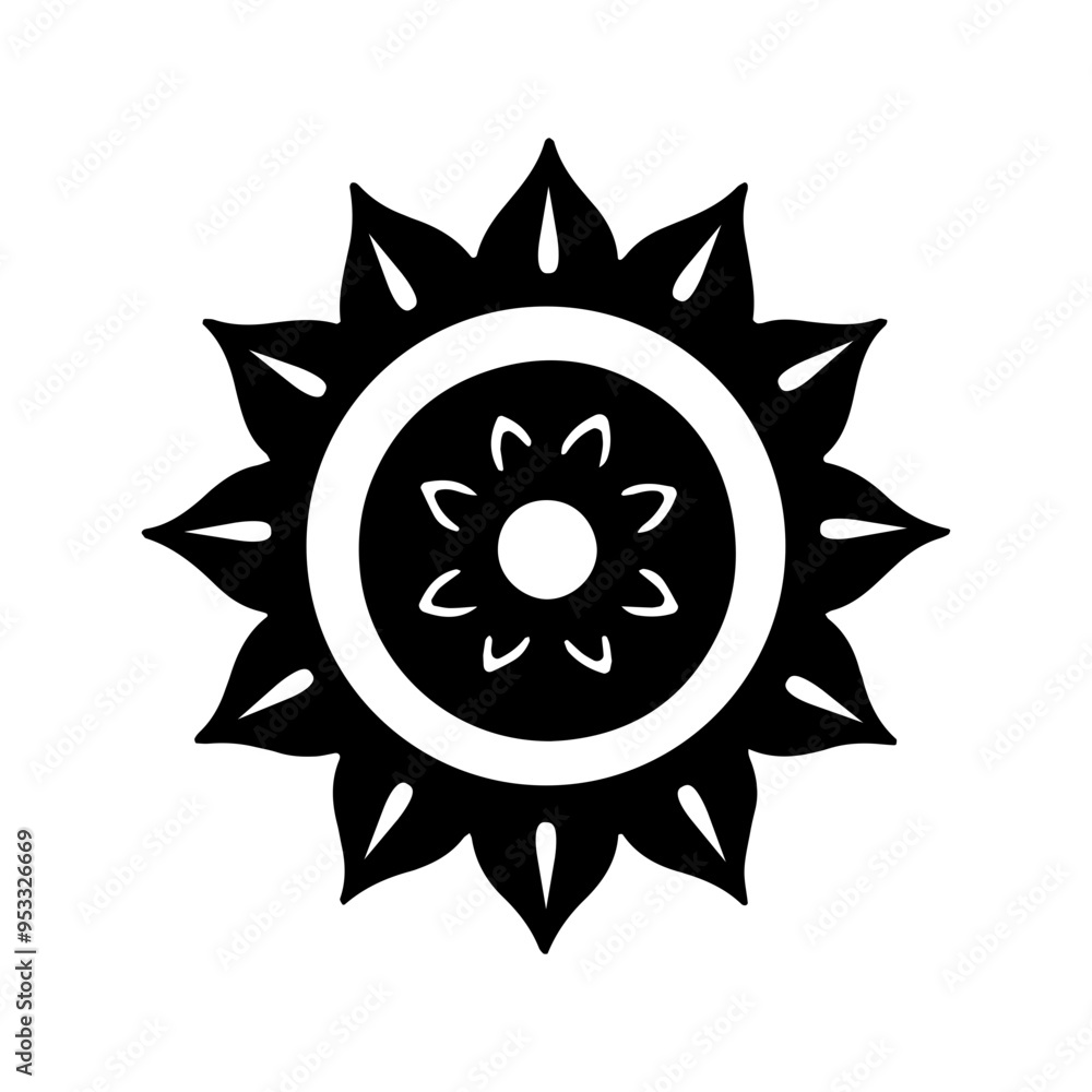 Set of Mandala Illustration Design, geometrical Mandala Clipart, mandalas for coloring book interior, Muslim mandala, silhouette, SVG, PNG