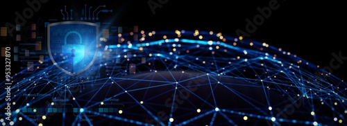 Blue and purple cryptic spectrum cyber security wallpaper showcasing advanced digital protection, encryption, and secure network themes in a visually striking design for cybersecurity professionals