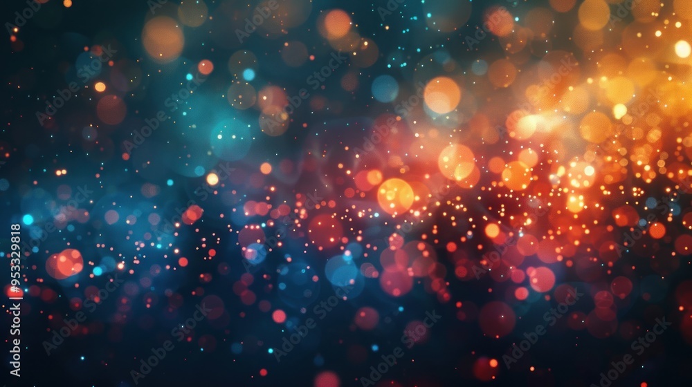 Abstract background with bright, twinkling lights and rich, deep colors Abstract background with bright, twinkling lights and rich, deep colors