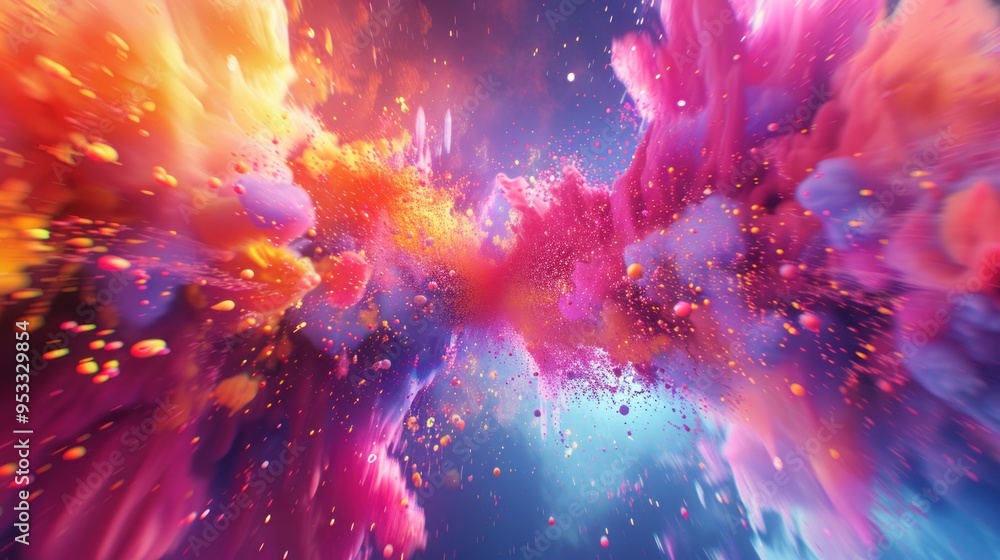 Abstract background with an explosion of random colors and shapes, forming a lively and spontaneous design Abstract background with an explosion of random colors and shapes, forming a lively and spontaneous design