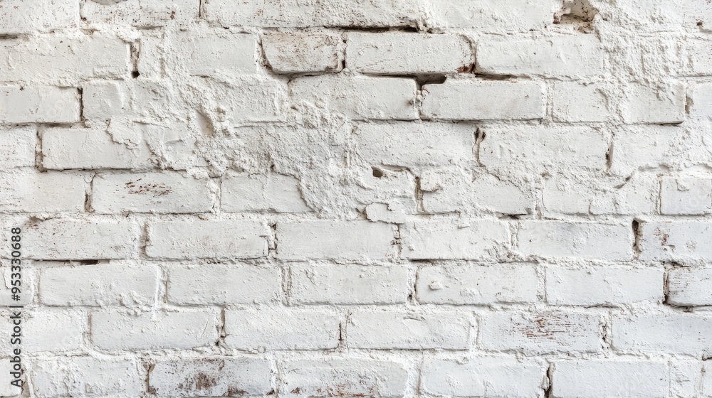 A textured background of aged, distressed whitewashed brick, offering a rustic, shabby-chic aesthetic for cozy interiors. A textured background of aged, distressed whitewashed brick, offering a rustic, shabby-chic aesthetic for cozy interiors.