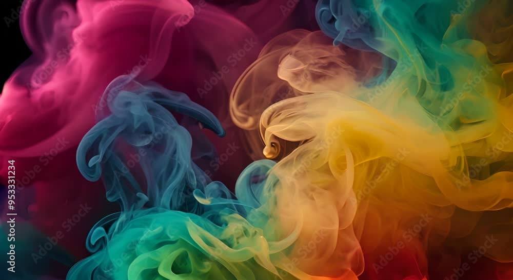 Abstract Colorful Smoke Swirls Abstract Colorful Smoke Swirls