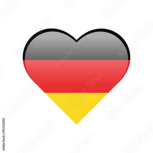 Free Download Flag of Germany. Isolated love geometric shapes. Vector - GFXLoad