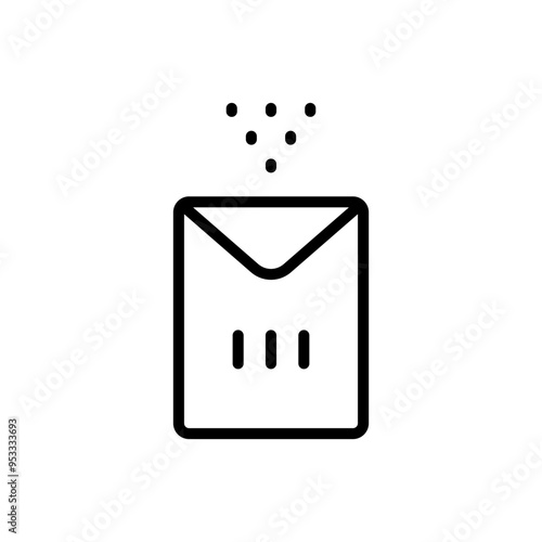 Humidifier Device Line Icon. Electronic Appliance Air Purifier Concept Outline Pictogram. Ventilation Technology Illustration. Simple Vector Isolated On White Background.