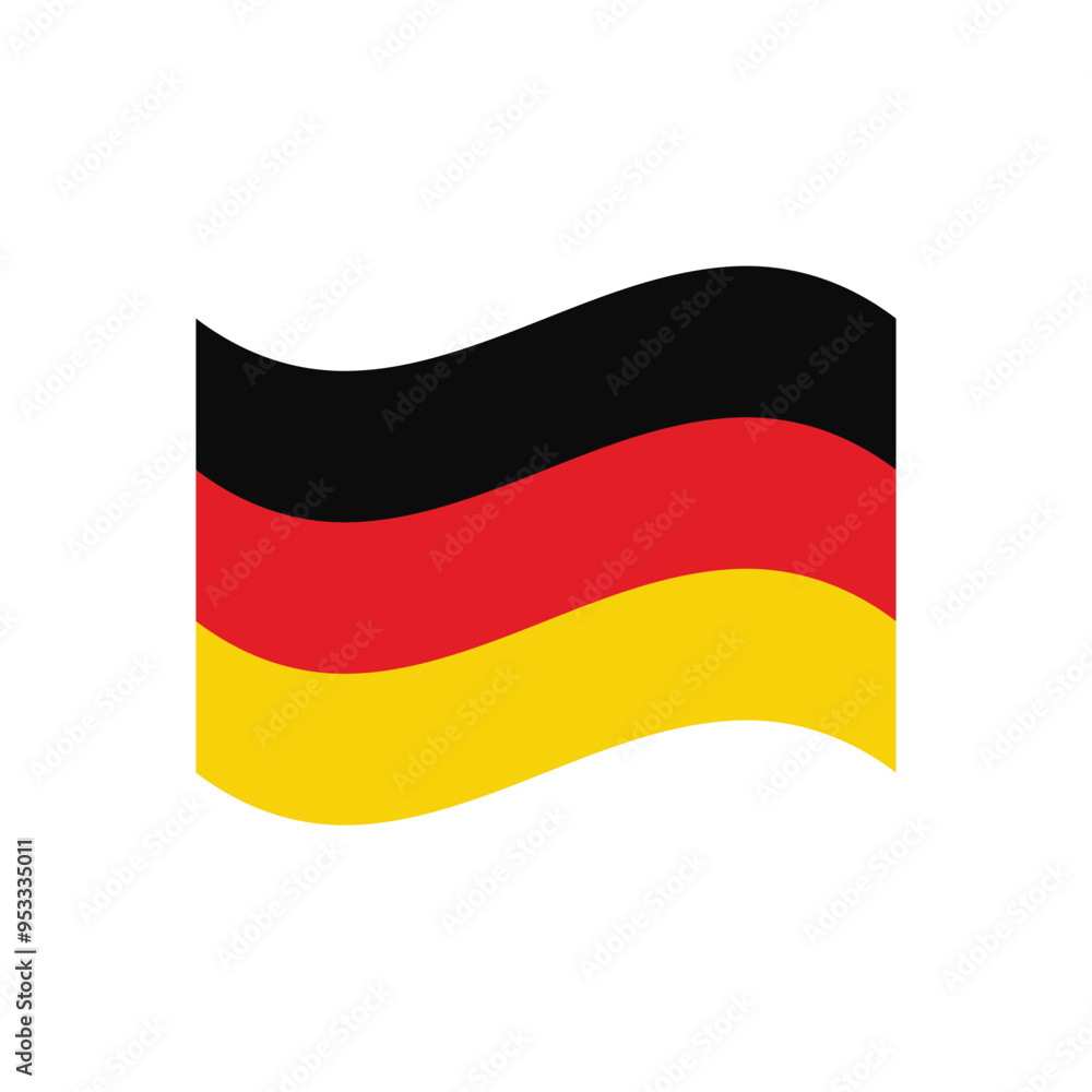 Waving flag of Germany vector. Waving flag of Germany vector.