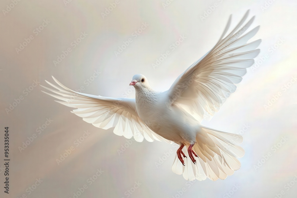 A dove with light rays clipart, divine symbol, photorealistic, luminous, isolated on white background A dove with light rays clipart, divine symbol, photorealistic, luminous, isolated on white background