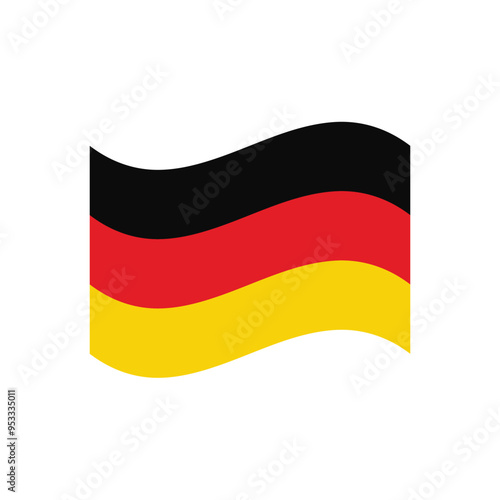 Waving flag of Germany vector.