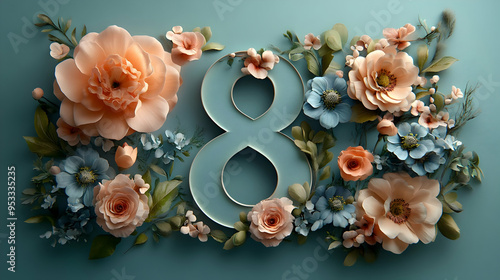 Number eight surrounded by ...