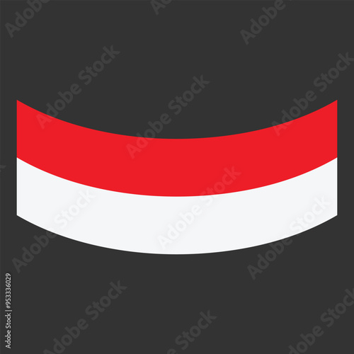 Free Download Ribbon flag of Indonesia vector. - GFXLoad