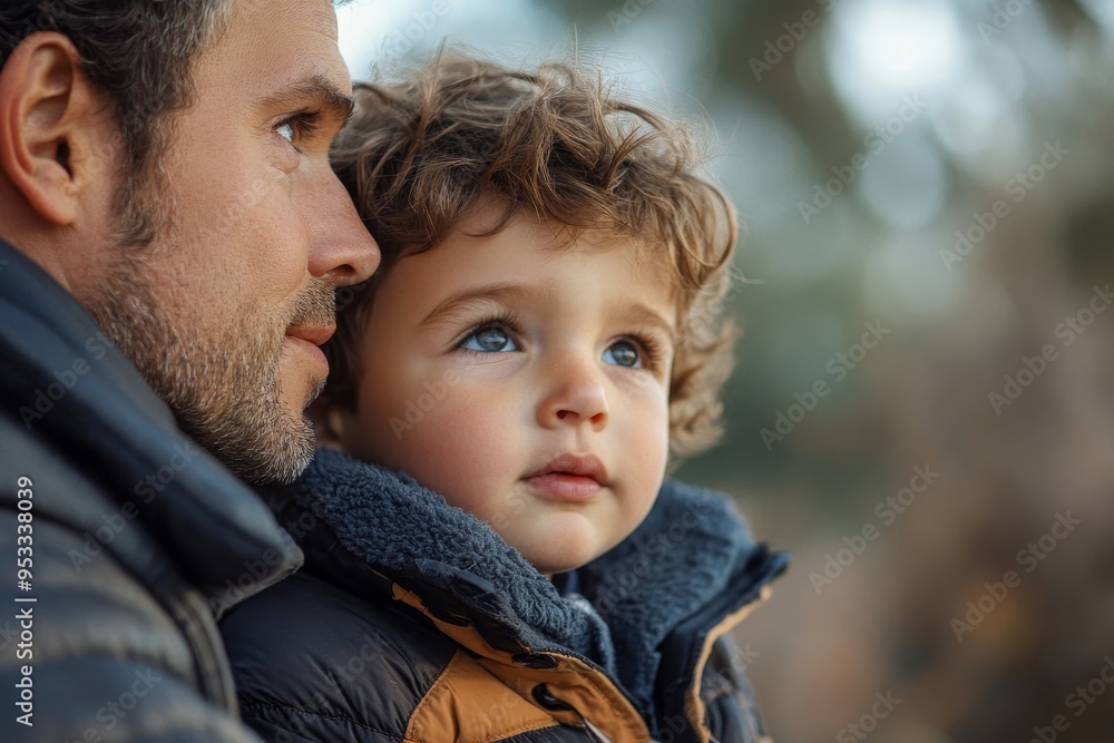 Obraz premium father and son, Generative AI