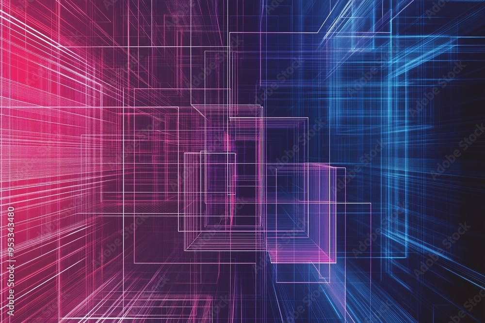 Digital background square line vector graphic Digital background square line vector graphic