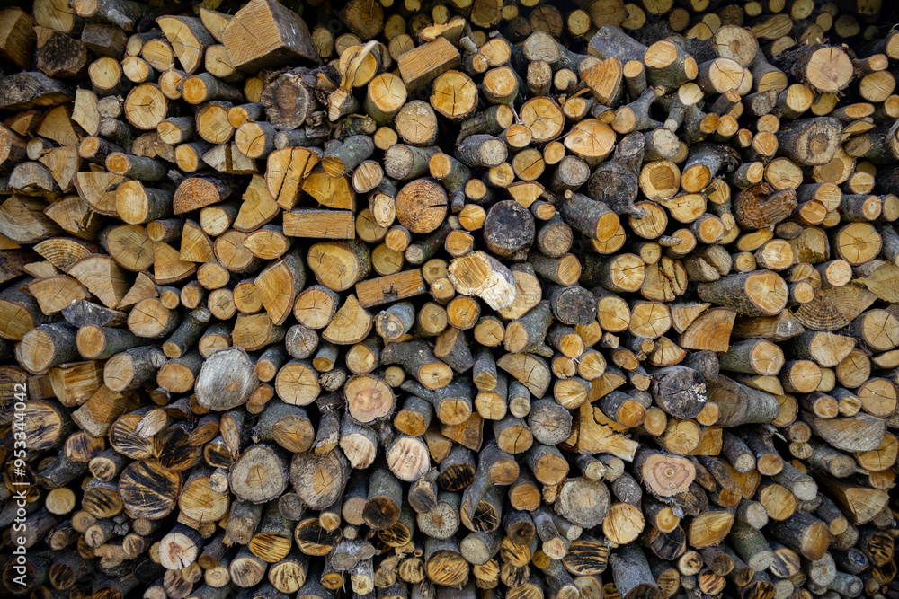 Chopped firewood close-up, wallpaper of firewood, lots of firewood, pile of firewood Chopped firewood close-up, wallpaper of firewood, lots of firewood, pile of firewood