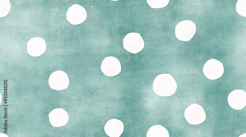 Teal Watercolor Polka Dot Pattern: A seamless, calming pattern of white polka dots on a teal watercolor background, ideal for digital projects, crafts, and textile designs. Teal Watercolor Polka Dot Pattern: A seamless, calming pattern of white polka dots on a teal watercolor background, ideal for digital projects, crafts, and textile designs.