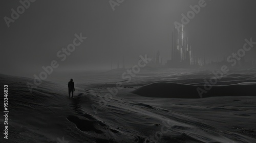 Dramatic Monochrome Roadscapes Under Moody Skies photo