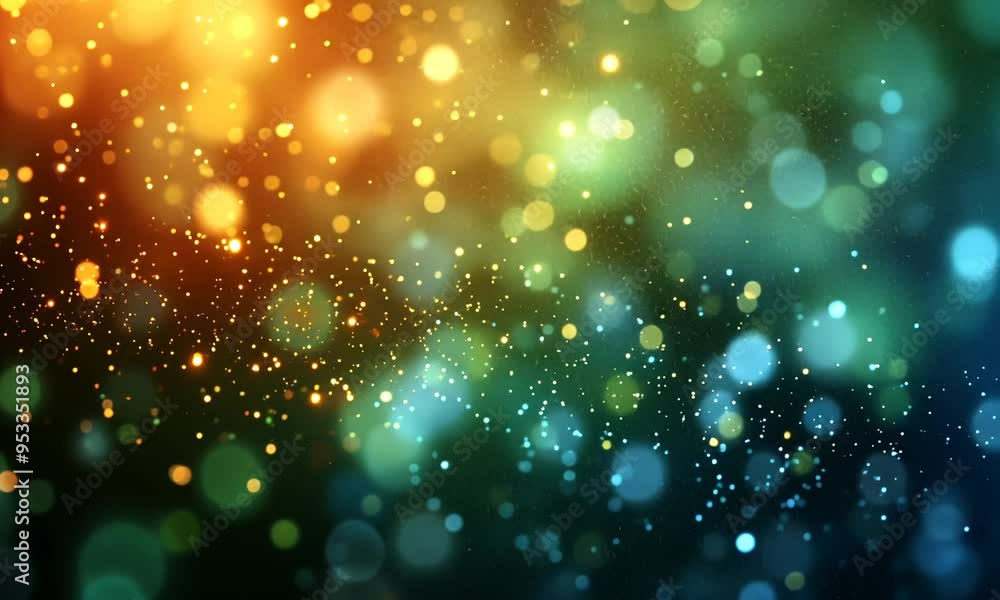 Abstract background with blurred bokeh lights and sparkles in warm and cool colors. Abstract background with blurred bokeh lights and sparkles in warm and cool colors.