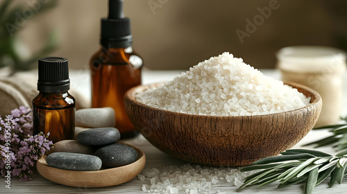 Spa treatment with sea salt...