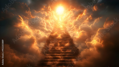 Stone stairway leading up t...