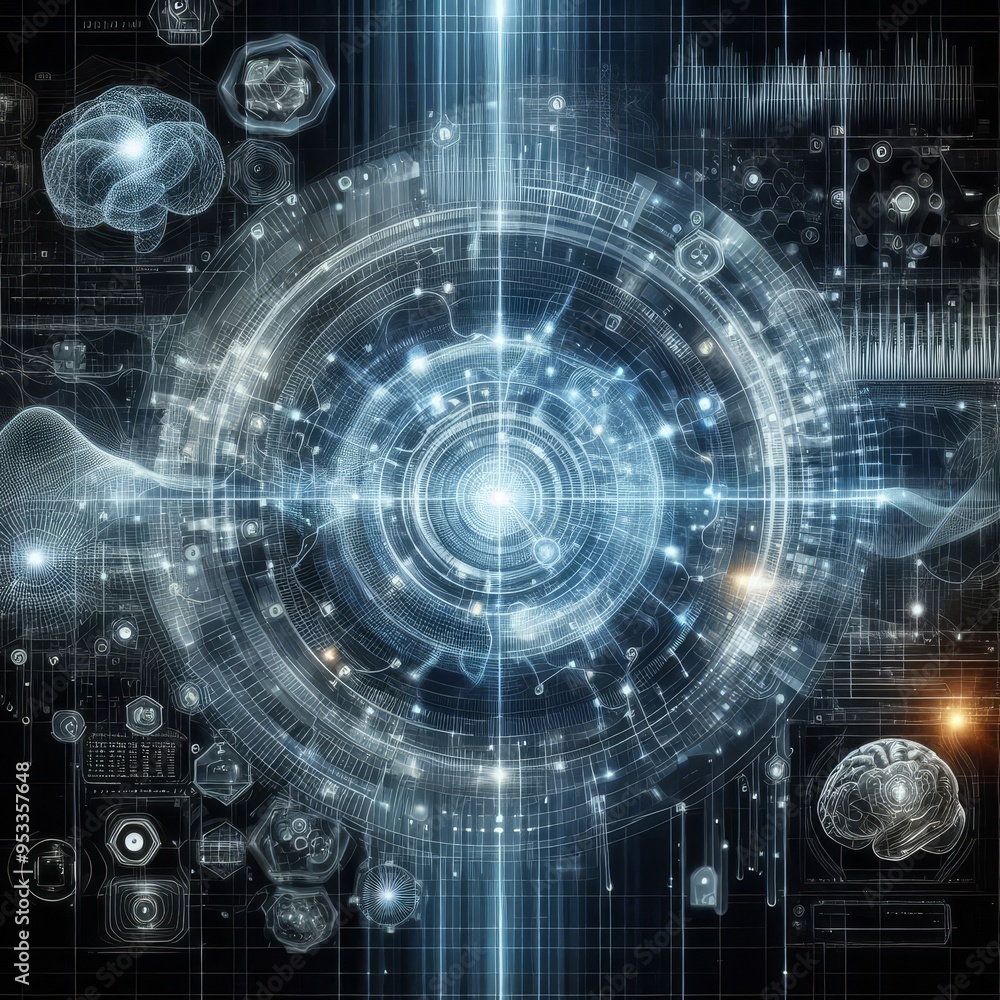 Digital backdround ideal for technological operations, neural networks, AI, data transmission and encryption, digital archives, audio and visual representations, scientific research
Digital backdround ideal for technological operations, neural networks, AI, data transmission and encryption, digital archives, audio and visual representations, scientific research