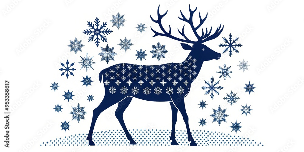 reindeer silhouette design reindeer silhouette design