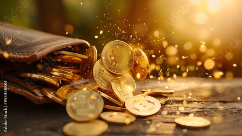 Golden Coins Spilling from ...