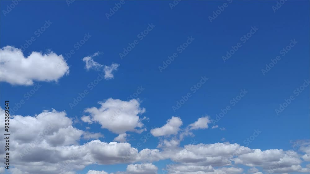 Sky landscape with quite dense white clouds in the central hours Sky landscape with quite dense white clouds in the central hours