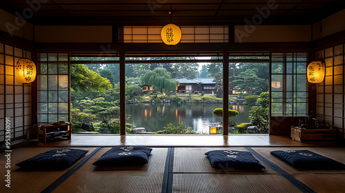 Traditional Japanese room w...