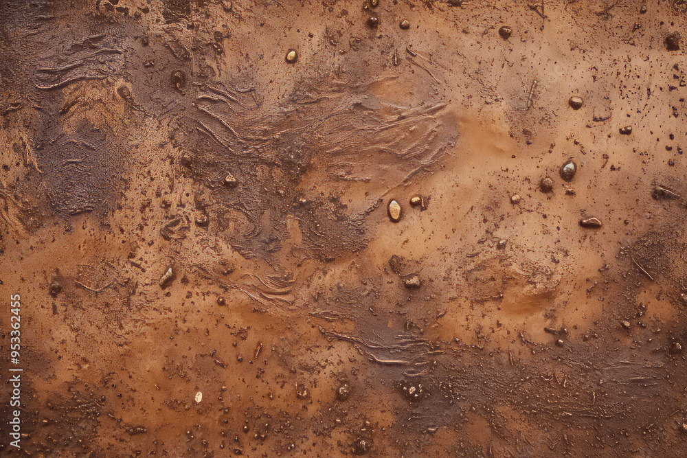 Fototapeta premium Processed collage old dry brown clay surface texture. Background for banner, backdrop or texture