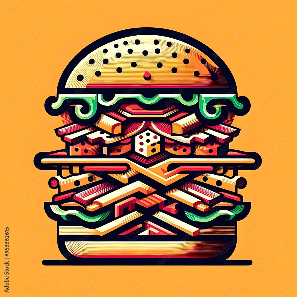 Big fresh beef Hamburger with cheese burger Big fresh beef Hamburger with cheese burger
