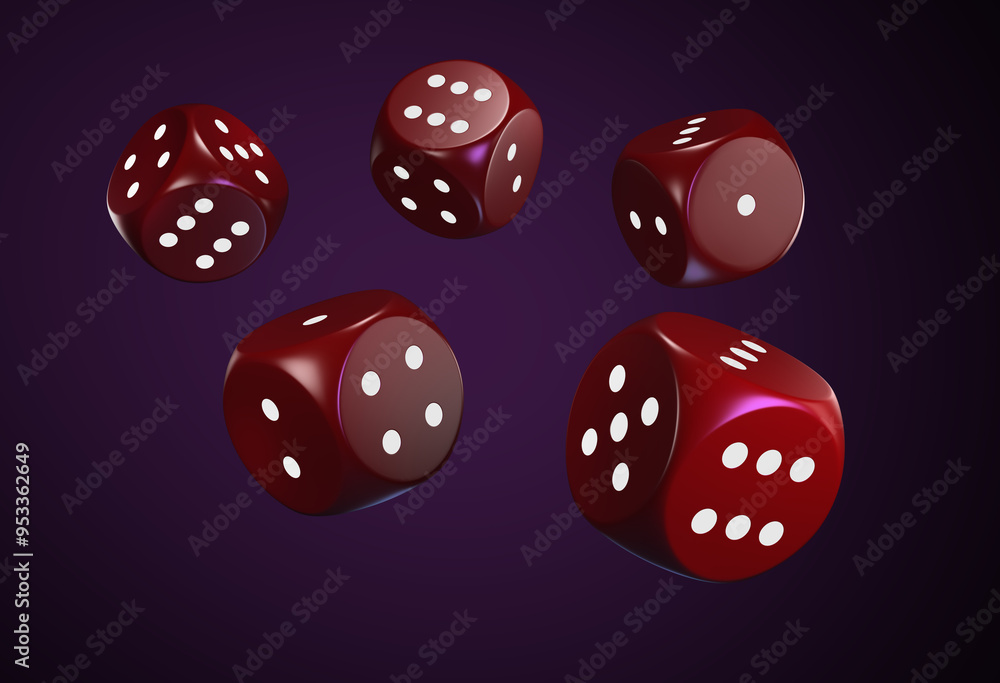 dice on a dark background dice on a dark background