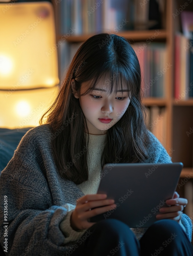 Teen Girl Using Tablet Teen Girl Using Tablet