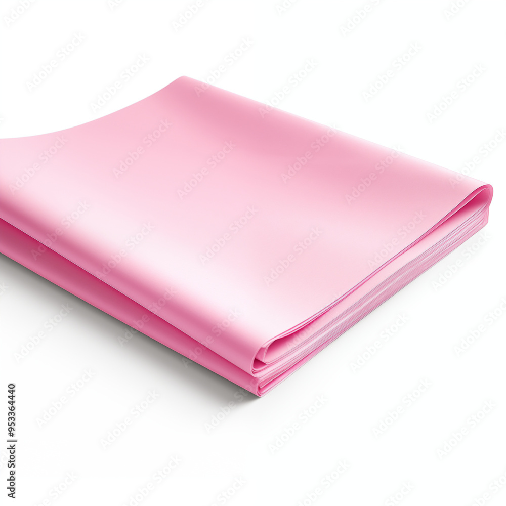 Pink Tissue Paper Stack Isolated on White Background Pink Tissue Paper Stack Isolated on White Background