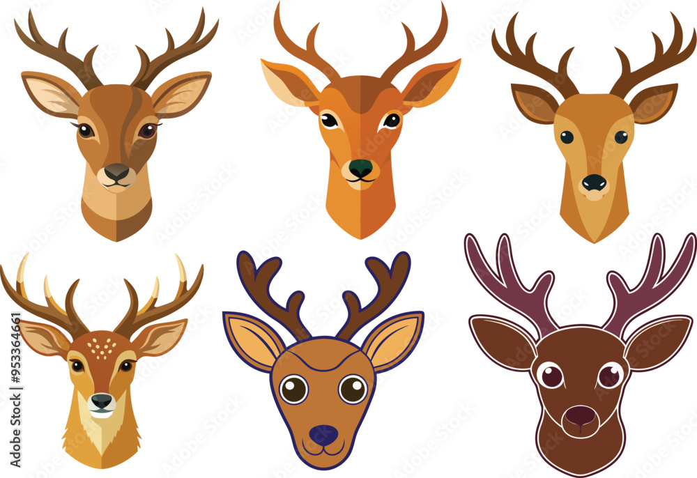 A Sika Deer head with white background.eps A Sika Deer head with white background.eps
