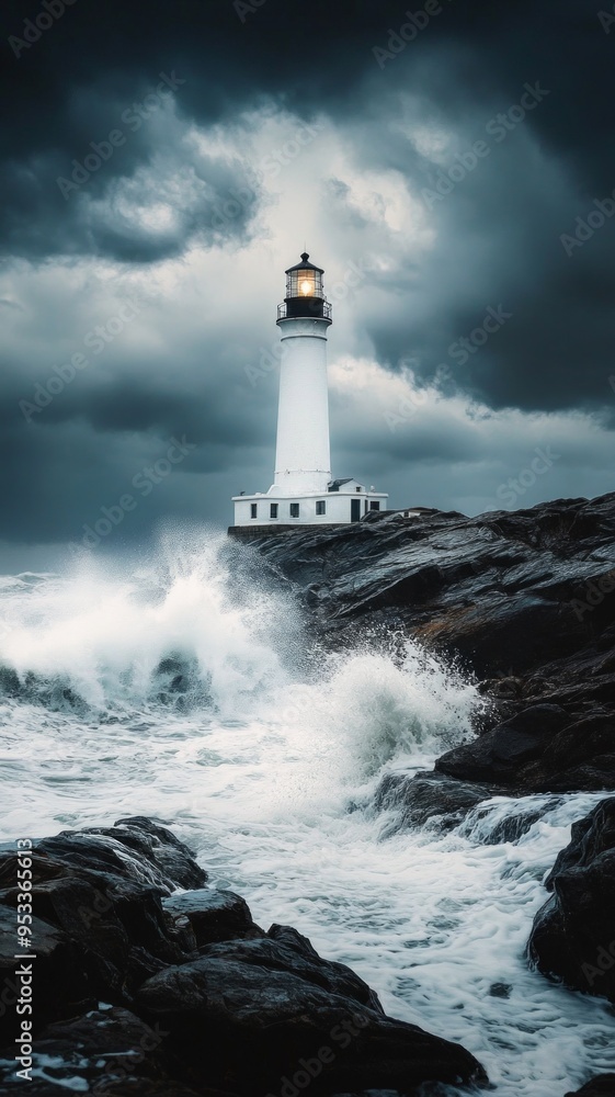 Stormy Sentinel on Rugged Shores, a fierce lighthouse stands tall against crashing waves, its beam cutting through dark clouds, embodying resilience amid nature’s fury. Stormy Sentinel on Rugged Shores, a fierce lighthouse stands tall against crashing waves, its beam cutting through dark clouds, embodying resilience amid nature’s fury.