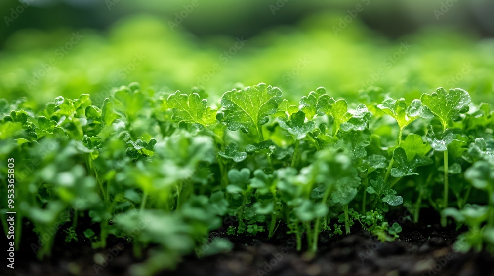 AI-enhanced system managing the entire lifecycle of crops in a plant factory from seeding to harvesting with the farmer overseeing the process Stock Photo with copy space AI-enhanced system managing the entire lifecycle of crops in a plant factory from seeding to harvesting with the farmer overseeing the process Stock Photo with copy space