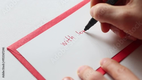 Writing a beautifully thoughtful note on a card can convey deep feelings to someone special