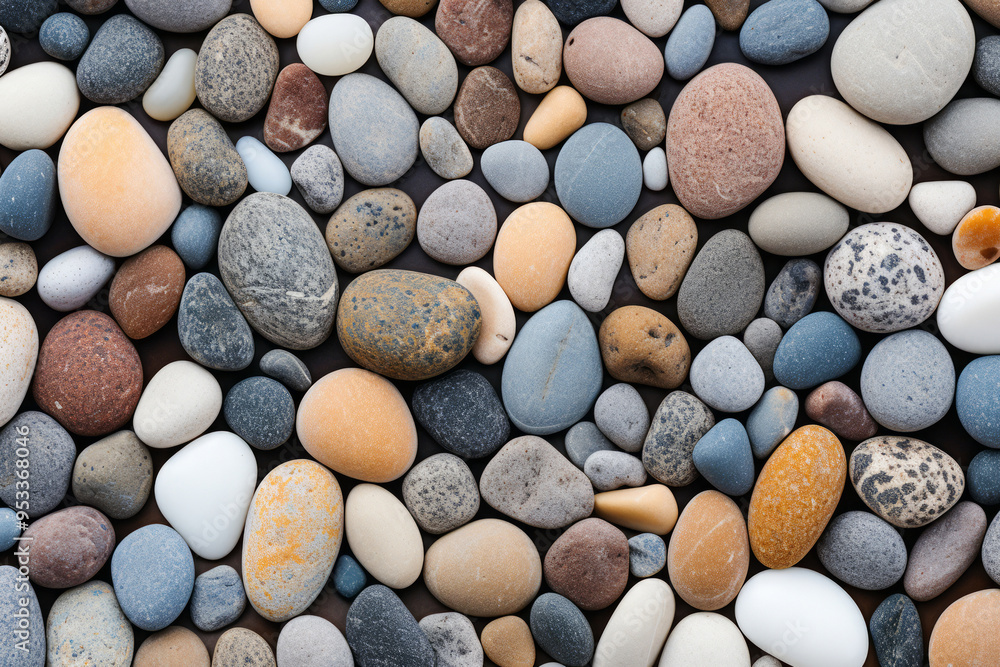 Processed collage of sea shore pebbles texture. Background for banner, backdrop or texture Processed collage of sea shore pebbles texture. Background for banner, backdrop or texture