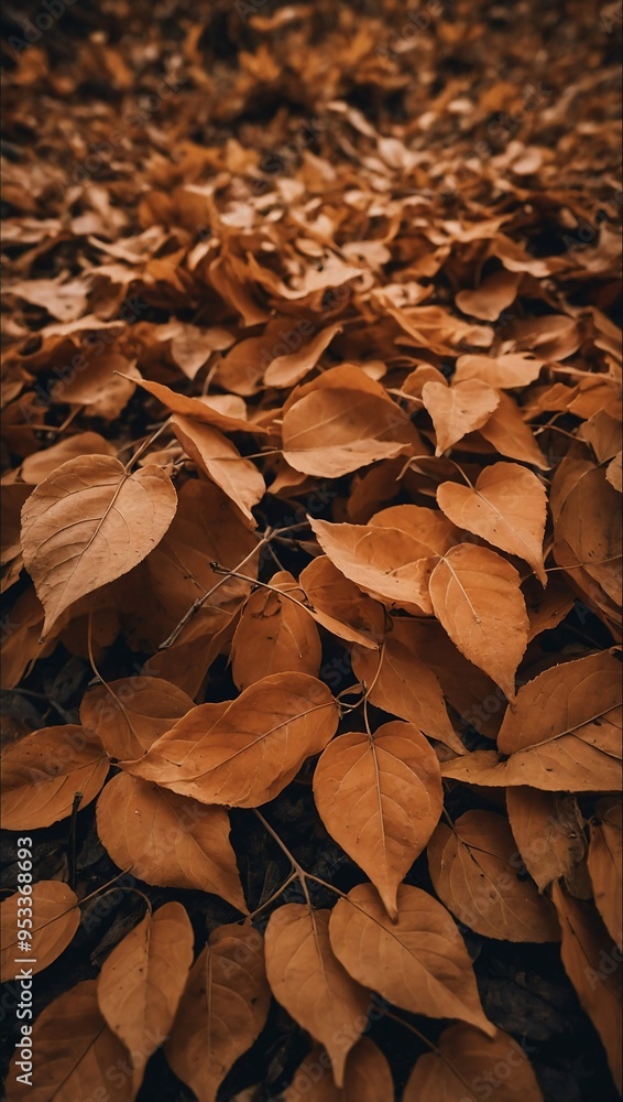 A muted orange leaves background. A muted orange leaves background.