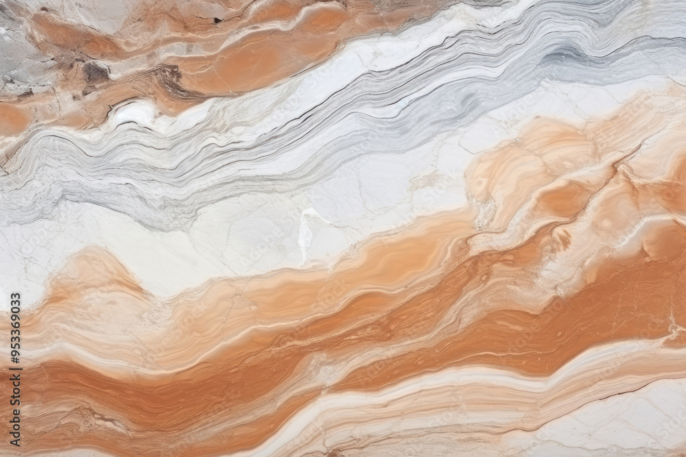 Fototapeta premium Processed collage of luxury brown and white marble texture. Background for banner