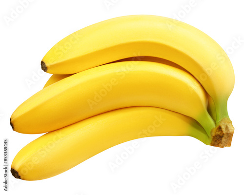 bunch of Bananas isolated on white background, full depth of field
