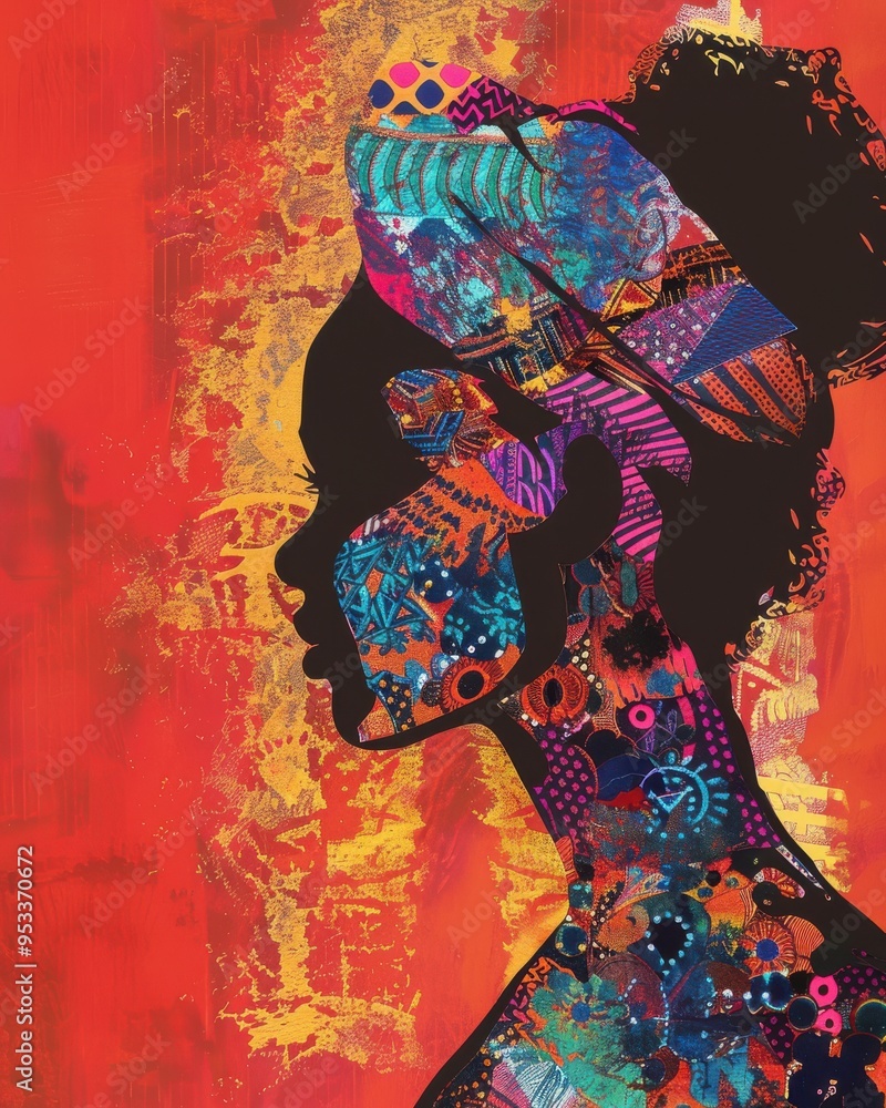 Fototapeta premium Abstract Geometric Art Portrait Design