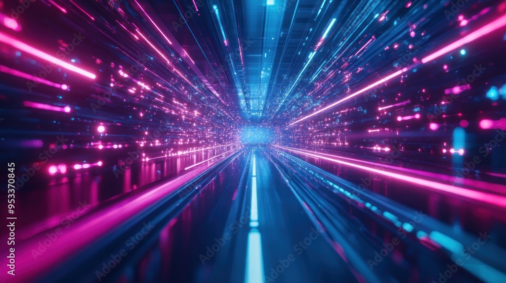 Neon Lights Tunnel Neon Lights Tunnel