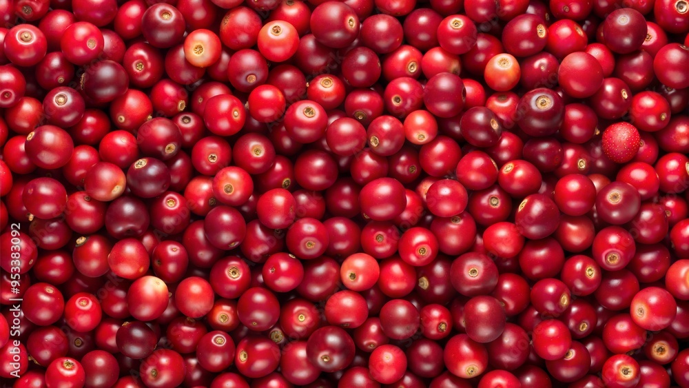 Cranberry texture with vibrant red berries for food backgrounds Cranberry texture with vibrant red berries for food backgrounds
