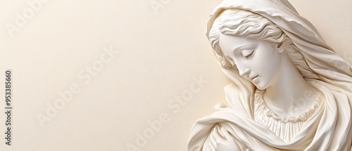 Virgin mary, Christian religion symbol. Mother of Catholic prayer
