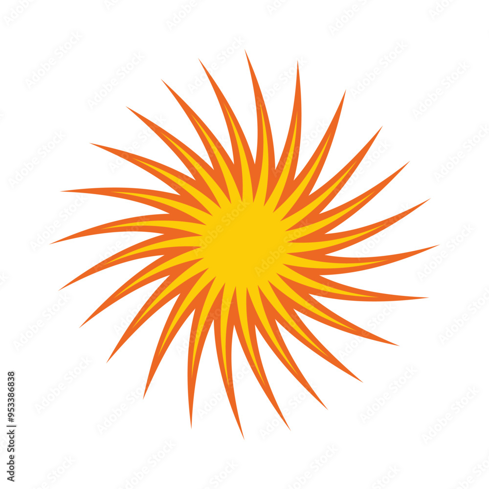 Twisted Orange Zigzag Star Sunburst Explosion Twisted Orange Zigzag Star Sunburst Explosion