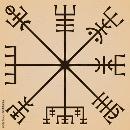 vegvisir traditional viking symbol
