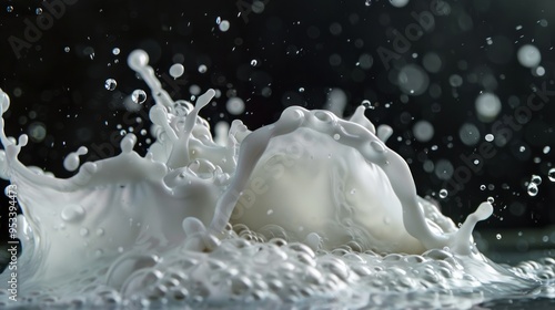 Pouring milk splash a photograph bright photo raw