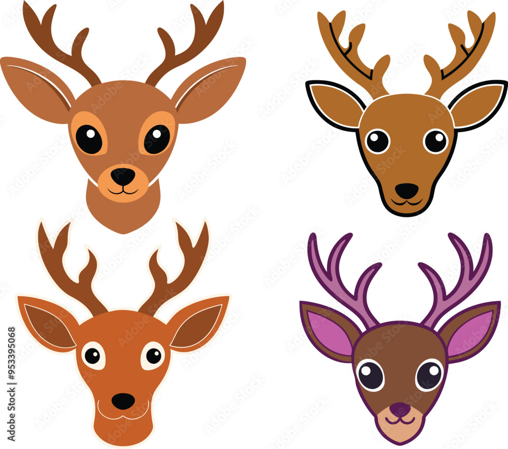 Deer head vector with white background.eps Deer head vector with white background.eps