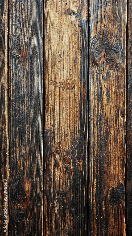 Fototapeta premium Charred Wood: A Story of Time and Fire