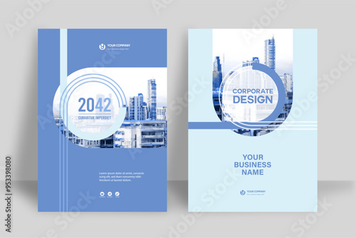 City Background Business Book Cover Design Template